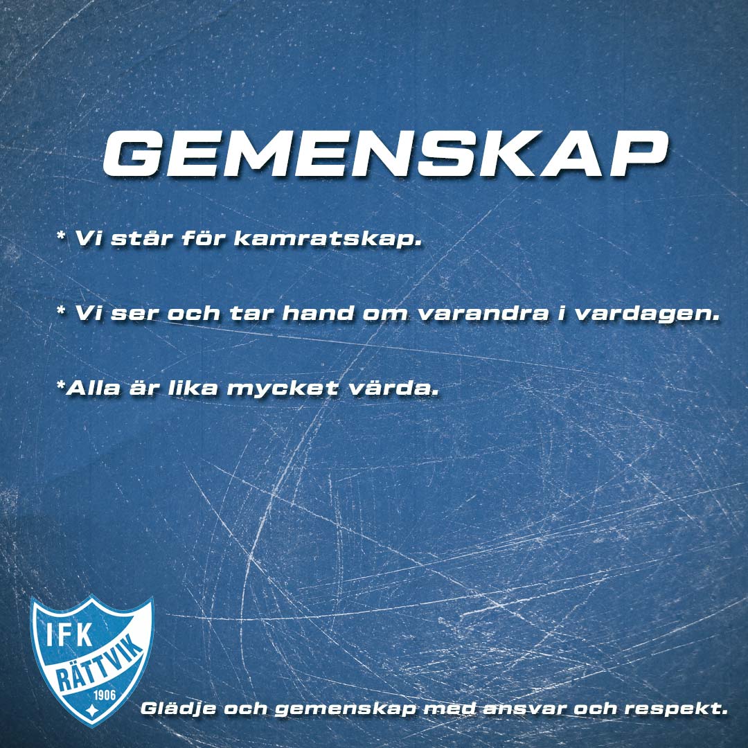 IFK Rättvik Värdegrund Gemenskap
